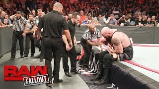 Big Show exits the arena following the destructive conclusion of Raw Raw Fallout April 17 2017 [upl. by Assej]