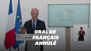 Le bac oral de français naura pas lieu et sera validé par les notes de contrôle continu [upl. by Aserahs490]