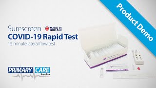 Surescreen COVID 19 Rapid Antigen Lateral Flow Test from Primary Care Supplies [upl. by Loggia691]