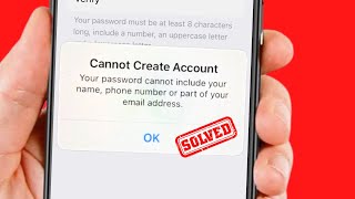 Your Password Cannot Include Your Name Phone Number or Part of Your Email Address  iPhone  English [upl. by Livesay]