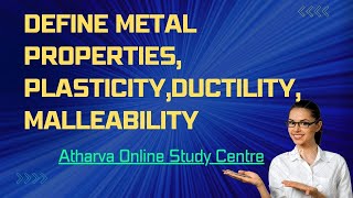 PLASTICITY DUCTILITY MALLEABILITY DEFINE ALL physicalproperties mechanical metal BEexam [upl. by Durant458]