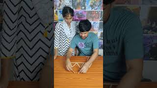 Move only 4 sticks to make 4 triangles into 2 triangles [upl. by Hands]