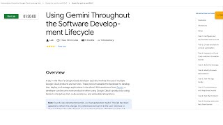 Qwiklabs  Using Gemini Throughout the Software Development Lifecycle [upl. by Airtemed]