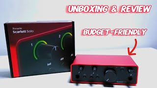 quotUnboxing amp Setup Focusrite Scarlett Solo 4th Gen USB Audio Interface  StepbyStep Guidequot [upl. by Maclaine78]