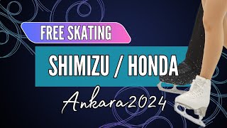 Sae SHIMIZU 清水咲衣  Lucas Tsuyoshi HONDA 本田ルーカス剛史 JPN  Junior Pairs Free Skating  Ankara 2024 [upl. by Olpe]