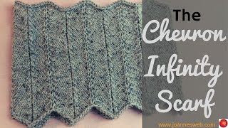 Knitted Chevron Infinity Scarf [upl. by Mirella]