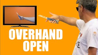 Butterfly Knife Tricks for Beginners 64 Overhand Open [upl. by Ailb]