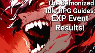 EXP Event Results  The Demonized Idle RPG Guide [upl. by Carce]