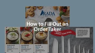 How to Fill Out an Order Taker  Rada Cutlery Fundraising [upl. by Eitsyrk]