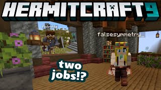 HermitCraft 9 ep 45 Two jobs on Empires SMP Feat FalseSymmetry and Pixlriffs [upl. by Kurtzig]