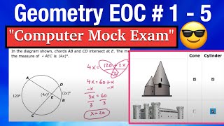 Geometry EOC  15 Computer Practice Exam No calculator Day [upl. by Barnes]