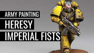 How to Paint IMPERIAL FISTS  WARHAMMER 30k THE HORUS HERESY  Space Marines [upl. by Iad]