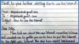 Write an email to your brother advising him to use the InternetSAZeducation11Internet Education [upl. by Anaiv]