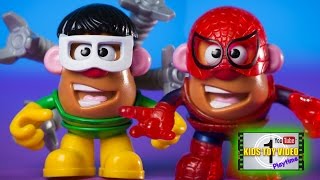 Mr Potato Head as SpiderMan and Doc Ock Toy Video Marvel Superheroes [upl. by Suoivatram]