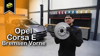 Opel Corsa E Bremsen Vorne Wechseln  Changing front brakes  Tutorial  HD [upl. by Linsk755]