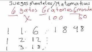 Juegos Mentales  6 gatos 6 ratones 6 minutos  Error [upl. by Gorden]