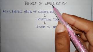 Theories of emulsification  different theories of emulsion  coarse dispersion B pharam 4 semester [upl. by Centonze307]