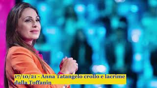 171021  Anna Tatangelo crollo e lacrime dalla Toffanin audio [upl. by Sinnal]