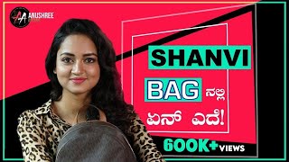 Whats In My Bag With Shanvi Srivastava  Fashion  Sandalwood  Anushree Anchor [upl. by Latreshia]