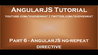 AngularJS ng repeat directive [upl. by Alimat118]