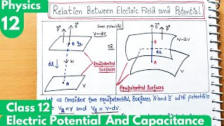 12 Relation between Electric field and potential Potential Gradient Class12 Physics [upl. by Aicrag]