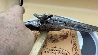 Antique Colt Frontier Six Shooter Hand Engraved [upl. by Dincolo]