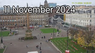 11 November 2024  Glasgows George Square webcam [upl. by Llevaj773]