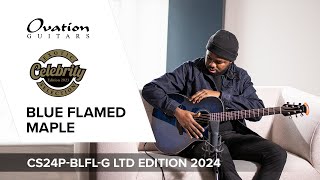 Ovation Ltd Edition 2024 ⎥Blue Flamed Maple ⎥Center Soundhole Demo by Diazno [upl. by Gierc]