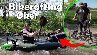 Bikerafting auf der Oker  Faltrad und Packraft 👈 DIE geniale Kombination  STADTGECKOde 🦎 [upl. by Mafalda]