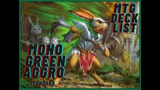 Bloomburrow Standard Mono Green Aggro MTG Arena [upl. by Anole]