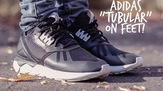 Adidas Tubular  BlackWhite  On Feet [upl. by Anid]