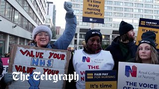 Nurses strike as thousands of NHS services cancelled Claps wont pay the bills [upl. by Dam]