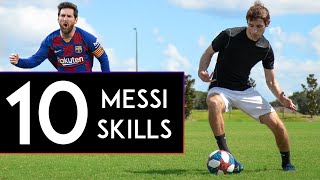 TOP 10 MESSI SKILLS to Beat Defenders [upl. by Ebert]