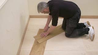 Karndean How To SeriesCutting a plank at a 45 degree angle  Loose lay [upl. by Wsan771]