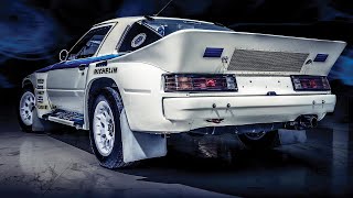 Crazy Group B Mazda RX7  with pure engine sounds [upl. by Doowrehs]