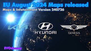 KiaHyundaiGenesis August 2024 EU Maps amp Infotainment update version 240726 [upl. by Ahsetra]