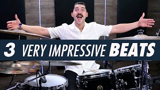 3 Mind Blowing Drum Beats Drum Lesson  Advanced Grooves [upl. by Ivy]