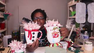 DIY Christmas Peppermint Mugs  Low Cost Christmas Gift [upl. by Yob]