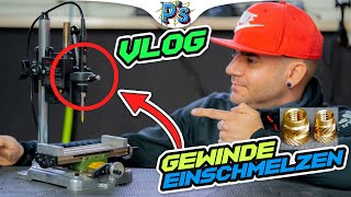 VLOG Gewindeeinsätze einschmelzen  Vorrichtung bauen FUSION 360 [upl. by Alikam]