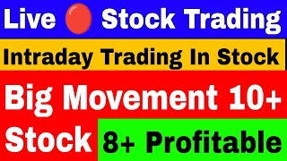 LIVE 🔴 INTRADAY TRADING IN STOCK NOT FampO  Grow  Angle One  Zerodha  Dhan  Upstroke Kotak neo [upl. by Glinys115]