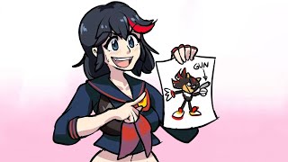 Ryūkos crush on Shadow The Hedgehog Funny Kill la Kill Comic Dub [upl. by Iccir]