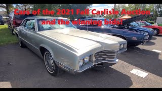 From Thunderbird To GTO Judge 2021 Fall Carlisle Auction [upl. by Emma]