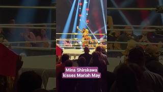 Mariah May gets a surprise kiss from Stardoms Mina Shirakawa [upl. by Atirehc]