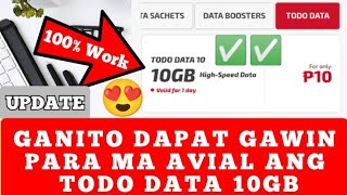 SULIT NA PROMO TODO 10 PESOS 10GB DAYFULL STEP KUNG PANO ITO MA AVIAL 100 WORK [upl. by Decrem]