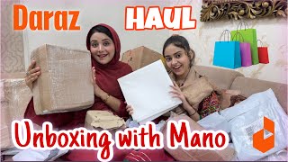 Daraz se shopping 🛍️meri aur Mano ki🤩UnboxingDaraz Haul [upl. by Naloc]