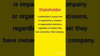 difference between shareholders amp stakeholder [upl. by Eniamreg]