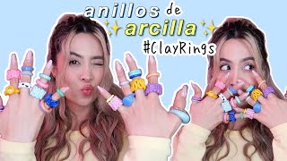 Como Hacer los Anillos de Arcilla de Tiktok DIY Chunky Clay Rings [upl. by Joletta]