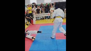 Karate girl powerful knockout🥋🔥 karategirl kyokushin knockout [upl. by Sibbie]