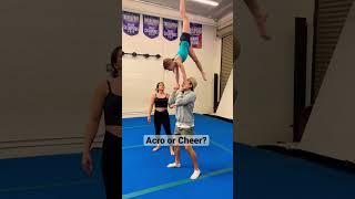 ACRO OR CHEER Which do you Prefer shorts acro cheer [upl. by Ahseinek]