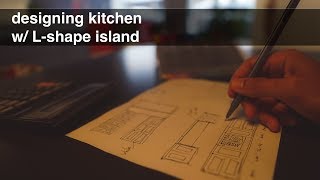 How we Design Kitchen  Lshape Island  Timelapse [upl. by Enahpets387]